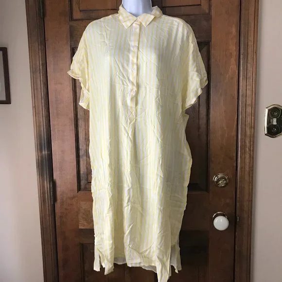 h&m yellow shirt dress Women's Yellow Shirt Dresses